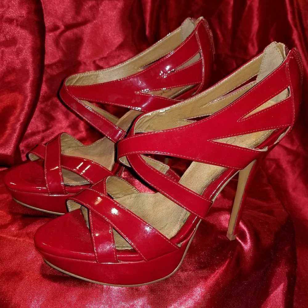 ALDO Red Patent Leather Heels